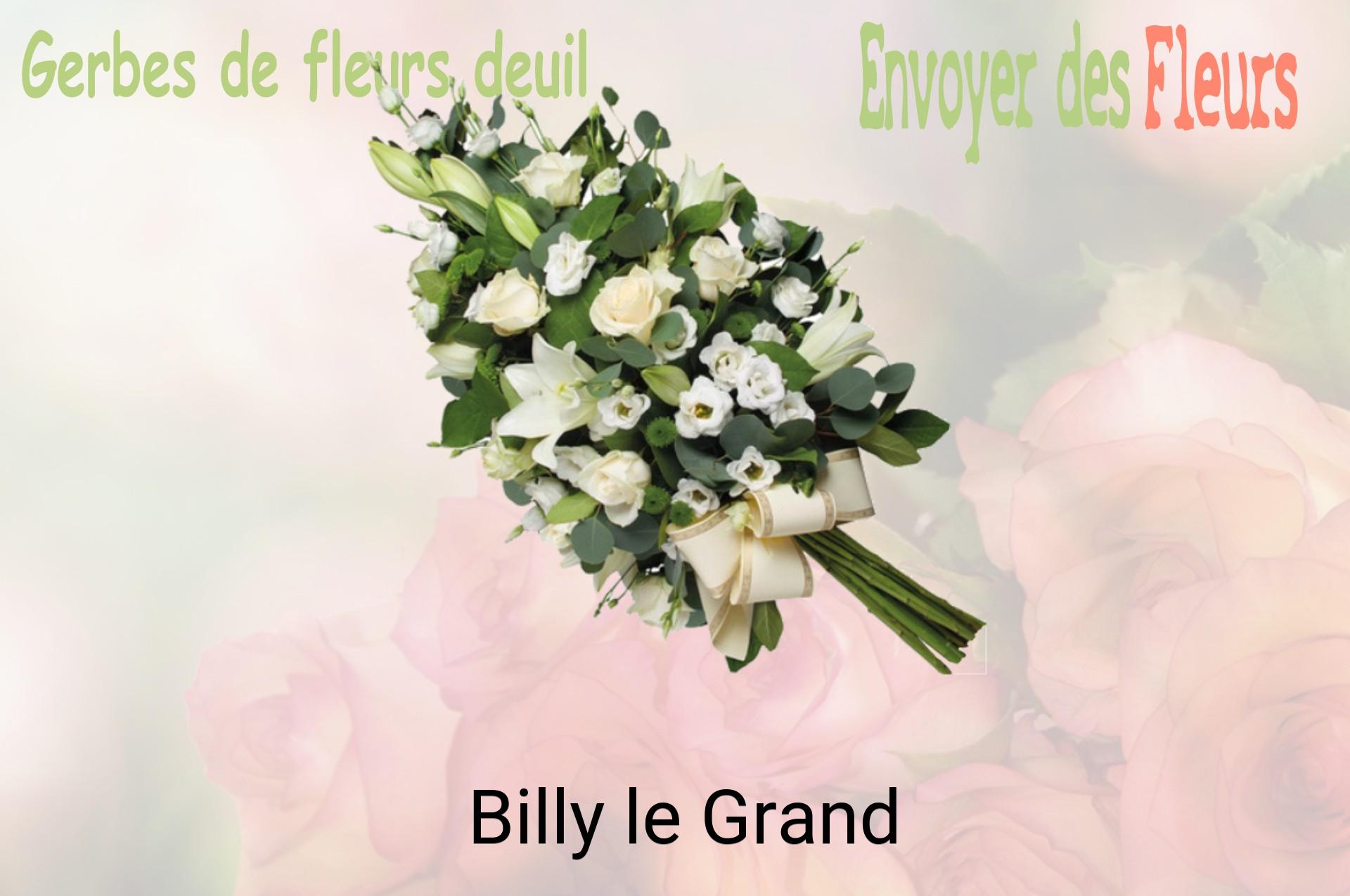 Gerbe de fleurs de deuil livrée à Billy-le-Grand